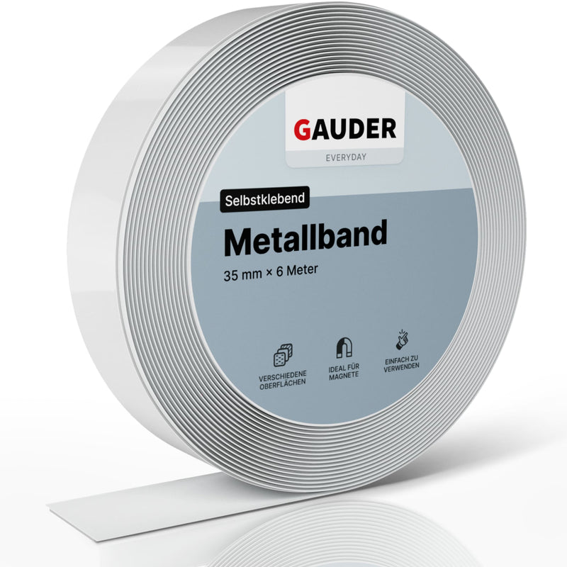 GAUDER Metallband selbstklebend grau I Magnethaftband ideal für Tonies GAUDER Metallband selbstklebend grau I Magnethaftband ideal für Tonies