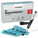 30x Beschreibbare Magnetstreifen - 75 mm x 25 mm