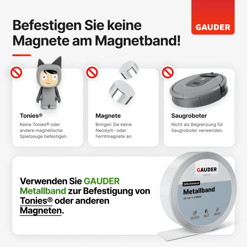 Magnetband 3mm einseitig selbstklebend mit speziellem Schaumstoff-Kleber