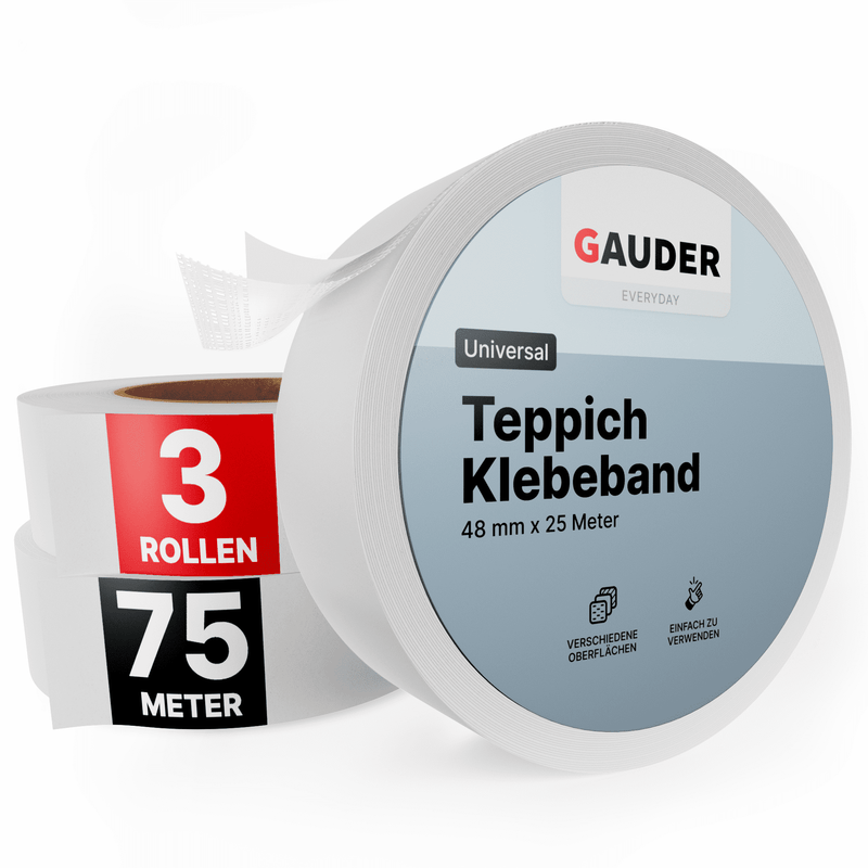 Teppichklebeband doppelseitig 25m (3er Pack)