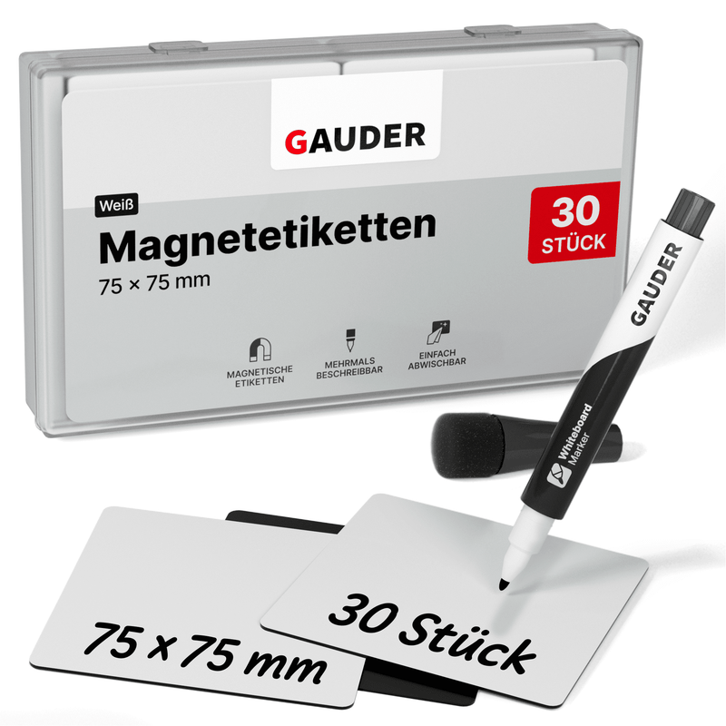 Beschreibbare Magnetstreifen - 75 mm x 75 mm