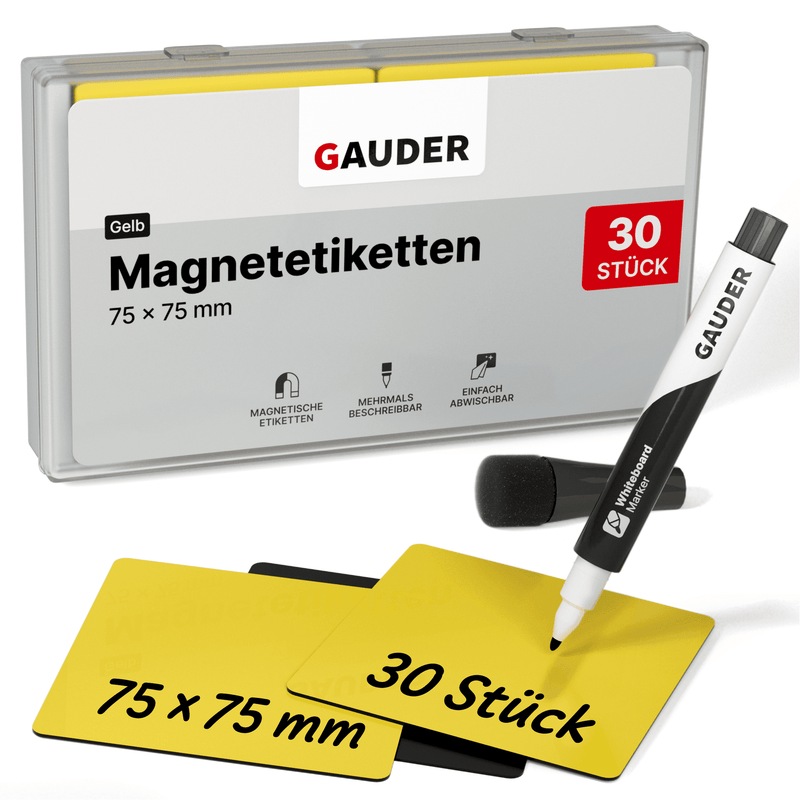 Beschreibbare Magnetstreifen - 75 mm x 75 mm