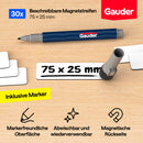 30x Beschreibbare Magnetstreifen - 75 mm x 25 mm