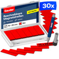 30x Beschreibbare Magnetstreifen - 75 mm x 25 mm