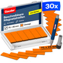30x Beschreibbare Magnetstreifen - 75 mm x 25 mm