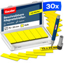 30x Beschreibbare Magnetstreifen - 75 mm x 25 mm