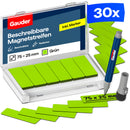 30x Beschreibbare Magnetstreifen - 75 mm x 25 mm