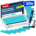 30x Beschreibbare Magnetstreifen - 75 mm x 25 mm