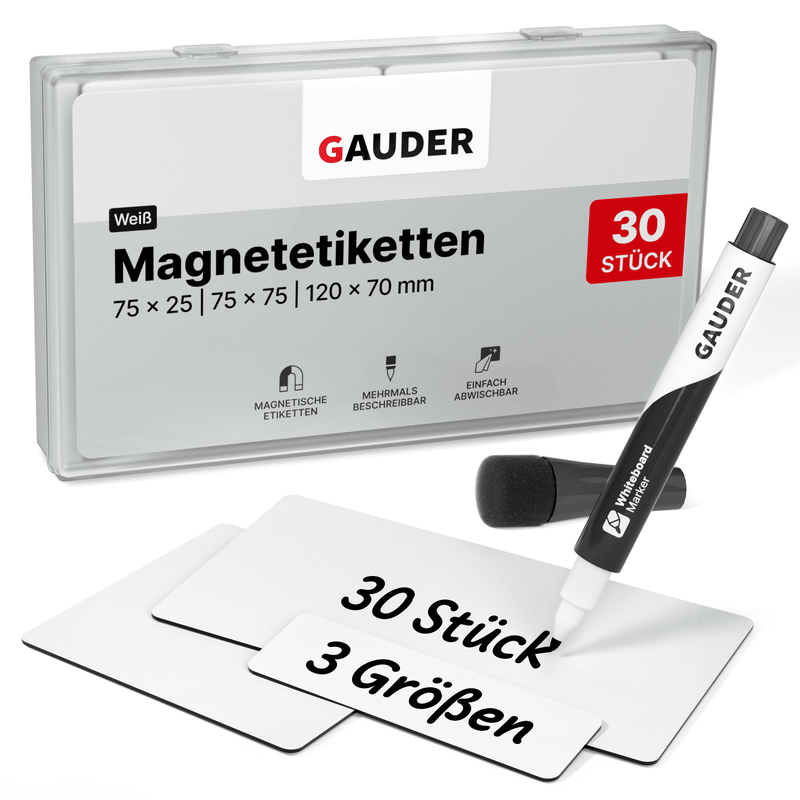 Dry-Erase Magnetic Labels - Different Sizes