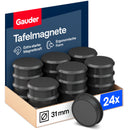 Tafelmagnete mit Plastikkappe (schwarz)
