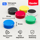 Tafelmagnete mit Plastikkappe (bunt)