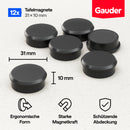 Tafelmagnete mit Plastikkappe (schwarz)