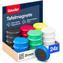 Tafelmagnete mit Plastikkappe (bunt)