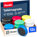 Tafelmagnete mit Plastikkappe (bunt)