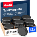 Tafelmagnete mit Plastikkappe (schwarz)