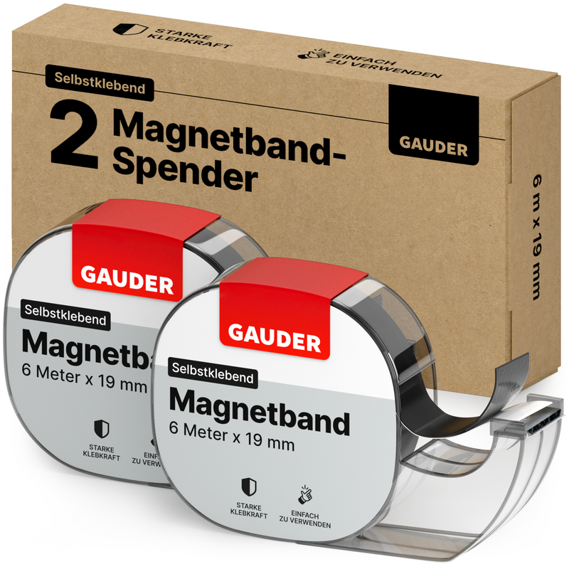 Magnetband einseitig selbstklebend im Spender