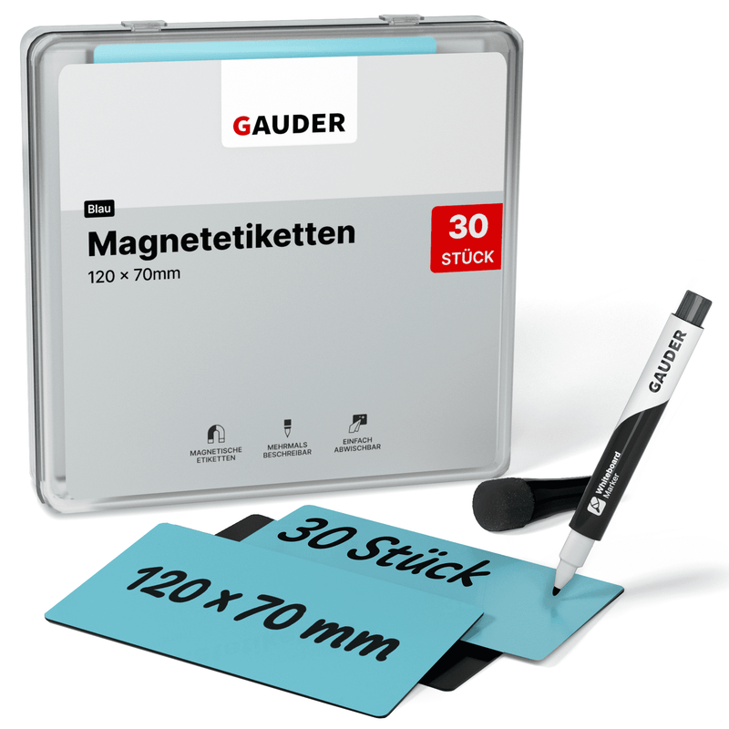 Magnetetiketten Magnetschilder 40 x 10 mm beschreibbar weiß | magnet -shop.net
