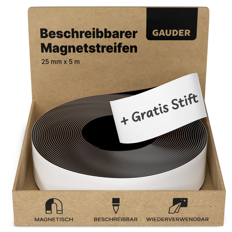 Magnetstreifen beschreibbar, weiß