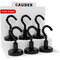 Set of Black Magnetic Hooks with Adhesive Pads