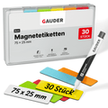 30x Beschreibbare Magnetstreifen - 75 mm x 25 mm