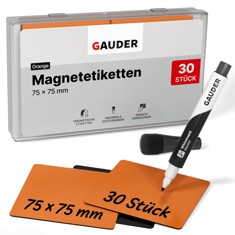 Dry-erase magnetic labels - 75 mm x 75 mm