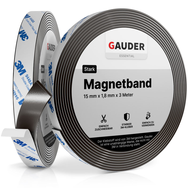Magnetband einseitig selbstklebend mit 3M-Kleber
