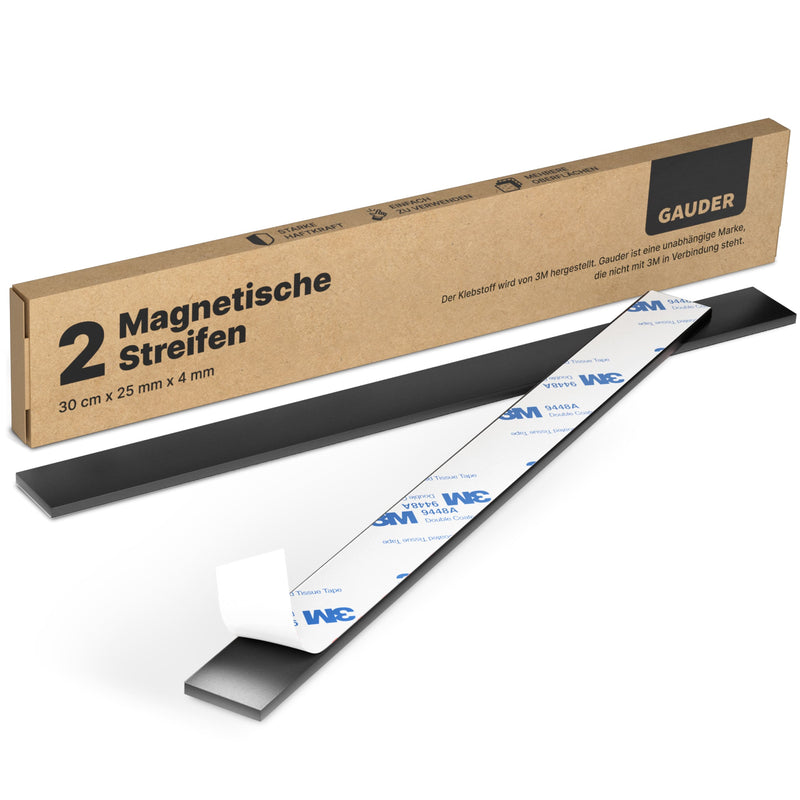 Magnetic strip self-adhesive (30 cm x 25 mm x 4 mm)
