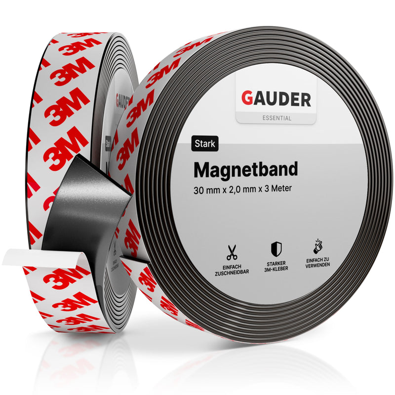 Self-Adhesive Magnetic Tape with 3M Adhesive (30 mm x 2 mm)