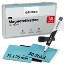 Dry-erase magnetic labels - 75 mm x 75 mm