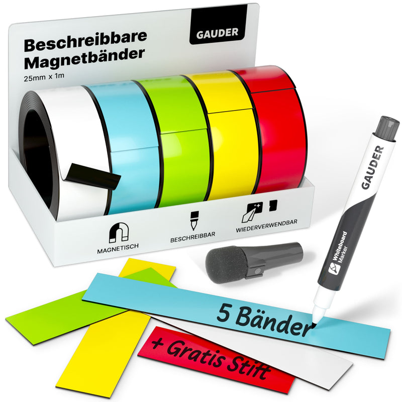 Magnetic strip writable, multicolor